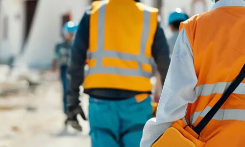 Disaster Relief Efforts  A brightly lit image of disaster relief efforts